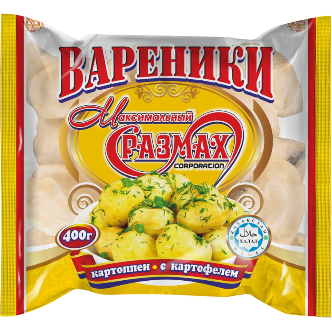 Вареники с картофелем 0,4кг МР(1/25)
